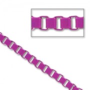 Cadena eslabón cuadrado 3 mm Fucsia x1,2m