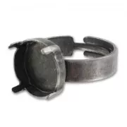 Anillo Engaste 1122 14 mm envejecido plateado x1