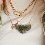 Gema Tintada Águila Entrepieza 42x24 mm - Citrino x1