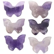 Colgante de gema Mariposa 13x18 mm - Amatista x1
