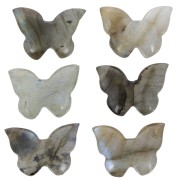 Colgante gema mariposa 13x18 mm - Labradorita x1
