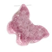 Colgante de mariposa de 12 x 17 mm de piedra preciosa - Rodonita x1