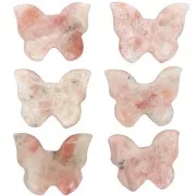 Colgante de gema Mariposa 13x18 mm - Rodonita x1