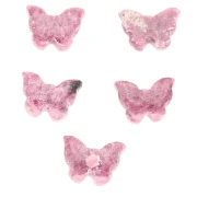 Colgante de mariposa de 12 x 17 mm de piedra preciosa - Rodonita x1