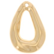 Colgante gota abombada 25,5x18 mm - Dorado con oro fino x1|raw }}
