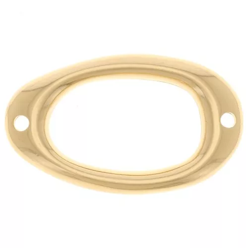 Entrepieza ovalado irregular 27x16 mm - Dorado con oro fino x1