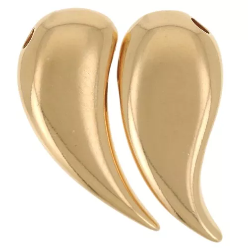 Colgante Corazón para compartir 20x16 mm - Dorado con oro fino x1