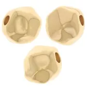 Perla redonda irregular 8 mm - Dorada con oro fino x1