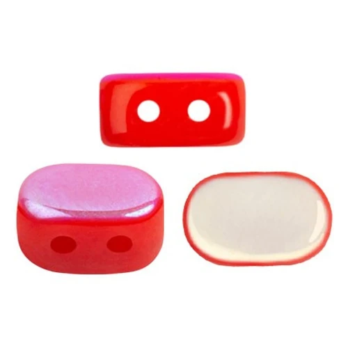 Cuentas de vidrio Lipsi® de Puca® 4x6 mm - Opaque Light Coral AB x10g