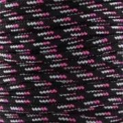 Parachute Cord 2 mm Black/Pink x1m