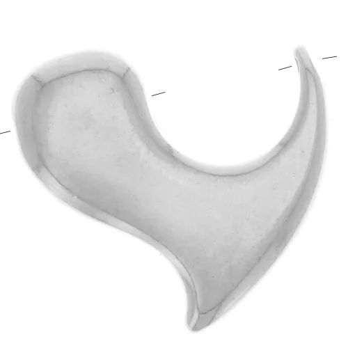 Colgante corazón 20x22 mm para cuenta de 10 mm - Chapado en plata de ley envejecida x1