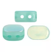 Cuentas de vidrio Lipsi® de Puca® 4x6 mm - Blue Green Opal AB x10g