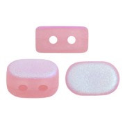 Cuentas de vidrio Lipsi® de Puca® 4x6 mm - Light Rose Opal Mat AB x10g