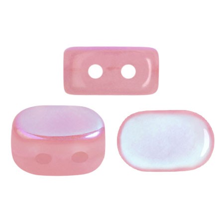 Cuentas de vidrio Lipsi® de Puca® 4x6 mm - Light Rose Opal AB x10g