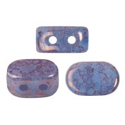 Cuentas de vidrio Lipsi® de Puca® 4x6 mm - Blue Opal Bronze x10g