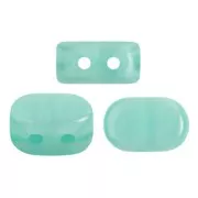 Cuentas de vidrio Lipsi® de Puca® 4x6 mm - Blue Green Opal x10g