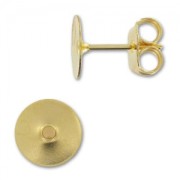 Pendientes con trasera disco 8 mm Dorado con oro finox4|raw }}