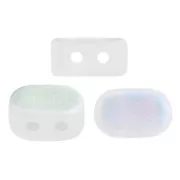 Cuentas de vidrio Lipsi® de Puca® 4x6 mm - Crystal Mat AB x10g