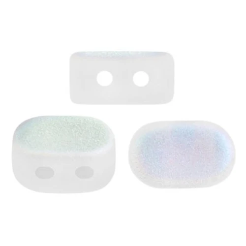 Cuentas de vidrio Lipsi® de Puca® 4x6 mm - Crystal Mat AB x10g