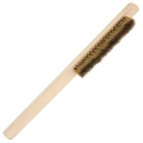 Cepillo metálico de latón de 22 mm - 3 filas - cerdas largas y flexibles x1