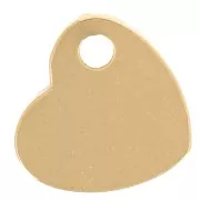 Colgante de corazón a grabar 7x8 mm - Acero inoxidable dorado 304 x1