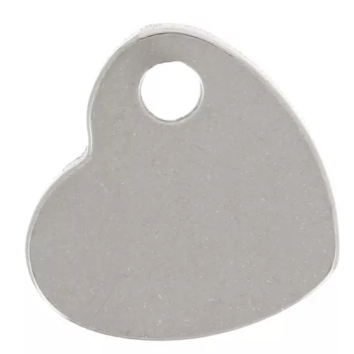 Colgante de corazón a grabar 7x8 mm - acero inoxidable 304 x1