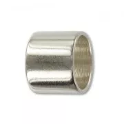 Cuenta pasante12x10 mm para cordones 10 mm Chapado Plateado envejecido