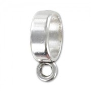 Cuenta pasante enganche dije para cordones 10 mm Chapado Plateado envejecido|raw }}