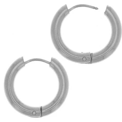 Aros pendientes de 18 mm - alambre de 3 mm - acero inoxidable 304L x20