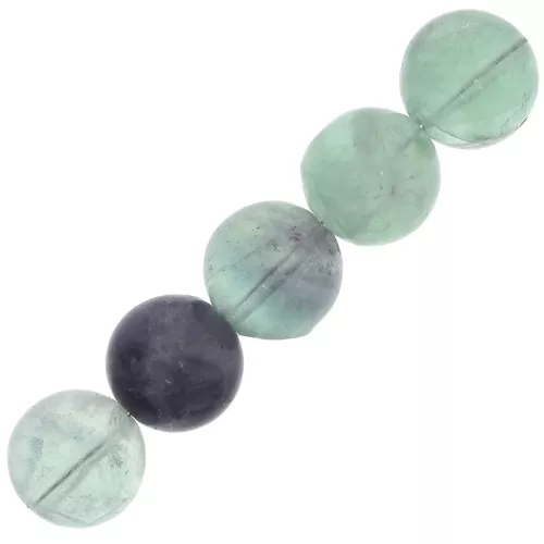 Cuentas Redondas 10 mm Fluorita x5
