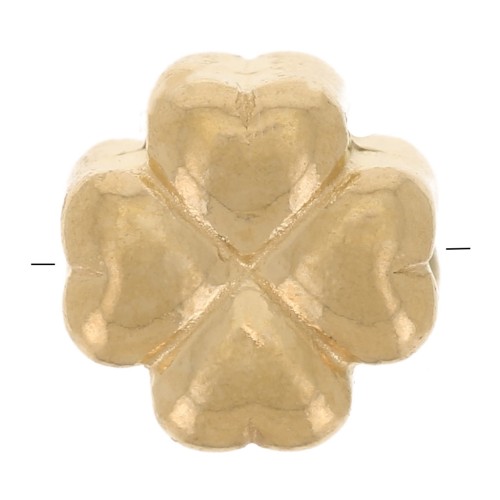 Cuenta en forma de trébol 6,9 x 6,7 mm - Acero inoxidable 304 Dorado x1