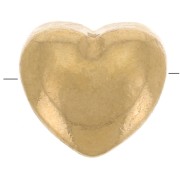 Cuenta corazón 6,5x6 mm - Acero inoxidable 304 Dorado x1