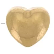 Cuenta corazón 6,5x6 mm - Acero inoxidable 304 Dorado x1