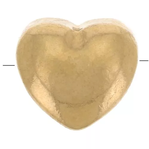 Cuenta corazón 6,5x6 mm - Acero inoxidable 304 Dorado x1