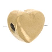 Cuenta corazón 6,5x6 mm - Acero inoxidable 304 Dorado x1