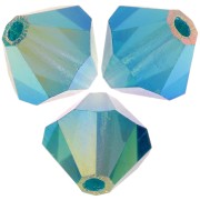 Cuentas tupis beads - Bead 6 mm - Blue Zircon AB 2X x12|raw }}