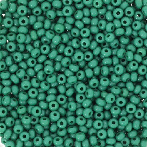 Cuentas de Rocalla Preciosa 11/0 de 2 mm - Verde oscuro opaco x 20 g