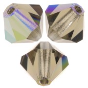 Cuentas tupis Preciosa - Rondelle Bead 6 mm - Black Diamond Glitter x12