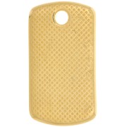 Colgante rectángulo 20x11mm con gota de resina epoxi - Dorado con oro fino - Azul x1