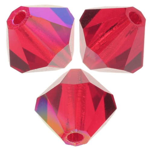 Cuentas tupis Preciosa - Rondelle Bead 6 mm - Light Siam Glitter x12