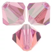 Cuentas tupis Preciosa - Bead 6 mm - Rose Glitter x12