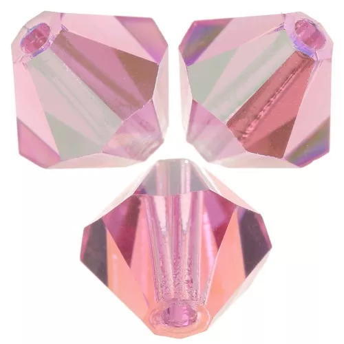 Cuentas tupis Preciosa - Bead 6 mm - Rose Glitter x12