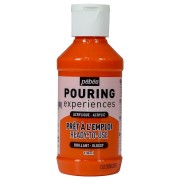 Pintura acrílica para Pouring - Naranja x118ml|raw }}