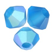 Cuentas tupis Preciosa - Arandela Bead 3 mm - Capri Blue AB Matt x30