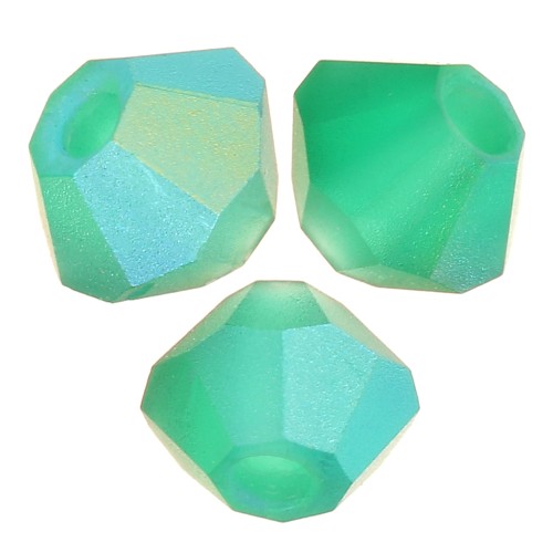 Cuentas tupis Preciosa - Arandela Bead 3 mm - Emerald AB Matt x30