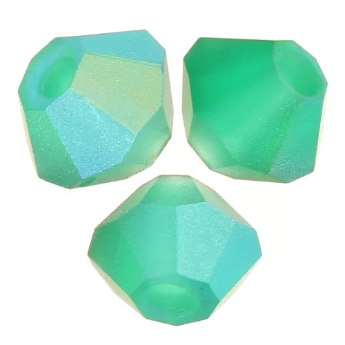Cuentas tupis Preciosa - Arandela Bead 3 mm - Emerald AB Matt x30