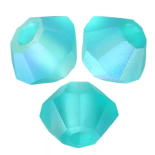 Cuentas tupis Preciosa - Arandela Bead 3 mm - Blue Zircon AB Matt x30