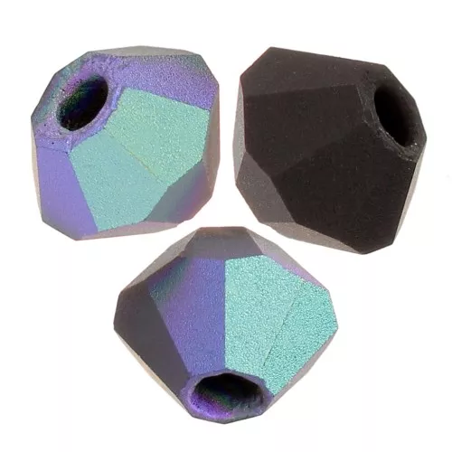 Cuentas tupis Preciosa - Arandela Bead 3 mm - Jet AB Mate x30