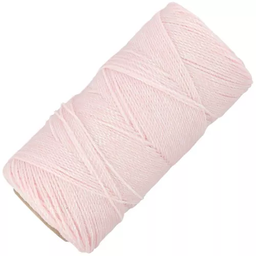 Bobina de hilo encerado Linhasita para micro macramé 1,2 mm Rosa iridiscente (Flamingo)