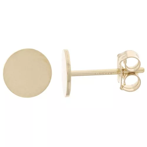Pendientes redondos 6 mm para cabujón 6 mm - Gold Filled (oro laminado) x2